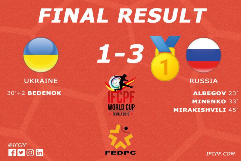 Российская сборная стала Чемпионом Мира по футболу с ЦП